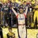 Jimmie Johnson celebrates in victory lane after winning the NASCAR All-Star auto race at Charlotte Motor Speedway in Concord, N.C., Satday, May 18, 2013. (AP Photo/Chuck Burton)