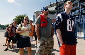 The Patriots allowed fans to trade in their Aaron Hernandez jerseys for any other Pats jersey. Michael Dwyer/AP
