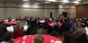 Senator Moran spoke to a large gathering of Farmers and Ranchers in Great Bend