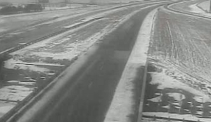 KDOT camera view of I-70 at Goodland just after 10:30 a.m. on Friday
