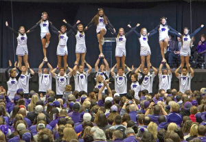 The KSU pep rally at the Alamo Bowl was held Thursday at Freeman Coliseum. Some of those in attendance include former Wildcat quarterback Michael Bishop, Retired Air Force General Richard B. Meyers, KSU Athletics Director John Currie, Head Coach Bill Snyder, and of course the Wildcat football team.