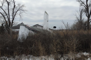 Wednesday plane crash near Dodge City. -photo courtesy KWCH