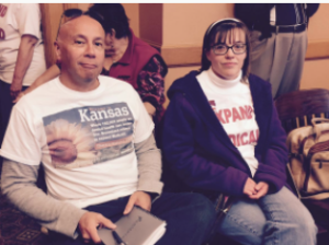 Mary Weber, a para-professional for the Wichita school district, makes too much for Medicaid benefits but not enough for federal subsidies to help her purchase private coverage in the Affordable Care Act marketplace. CREDIT JIM MCLEAN / HEARTLAND HEALTH MONITOR