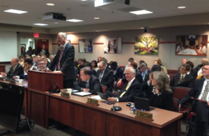 Dr. Flanders addresses the board during Wednesday's meeting- courtesy photo