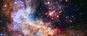 The brilliant tapestry of young stars flaring to life resemble a glittering fireworks display in the 25th anniversary NASA Hubble Space Telescope image, released to commemorate a quarter century of exploring the solar system and beyond since its launch on April 24, 1990.