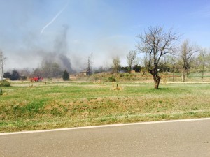 Friday fire near Holmes Road and Ashley on Friday in Saline County