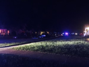 Police on the scene of Wednesday night's shooting in Salina