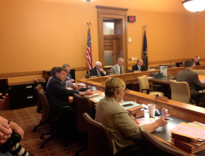 Photo by Andy Marso Members of the House Taxation Committee, including Topeka Republican Lane Hemsley, left, began talks Thursday on a tax plan to end the 2015 session.