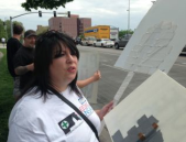 Photo by Andy Marso Lisa Sublett, founder of a medical marijuana advocacy group known as Bleeding Kansas, participated in a rally Saturday in Kansas City, Mo.