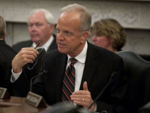 Sen. Jerry Moran, a Kansas Republican, speaks at a recent hearing of the U.S. Senate Committee on Veteran Affairs. U.S. DEPARTMENT OF VETERANS AFFAIRS