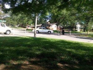 Police on the scene of the Friday morning shooting in Salina