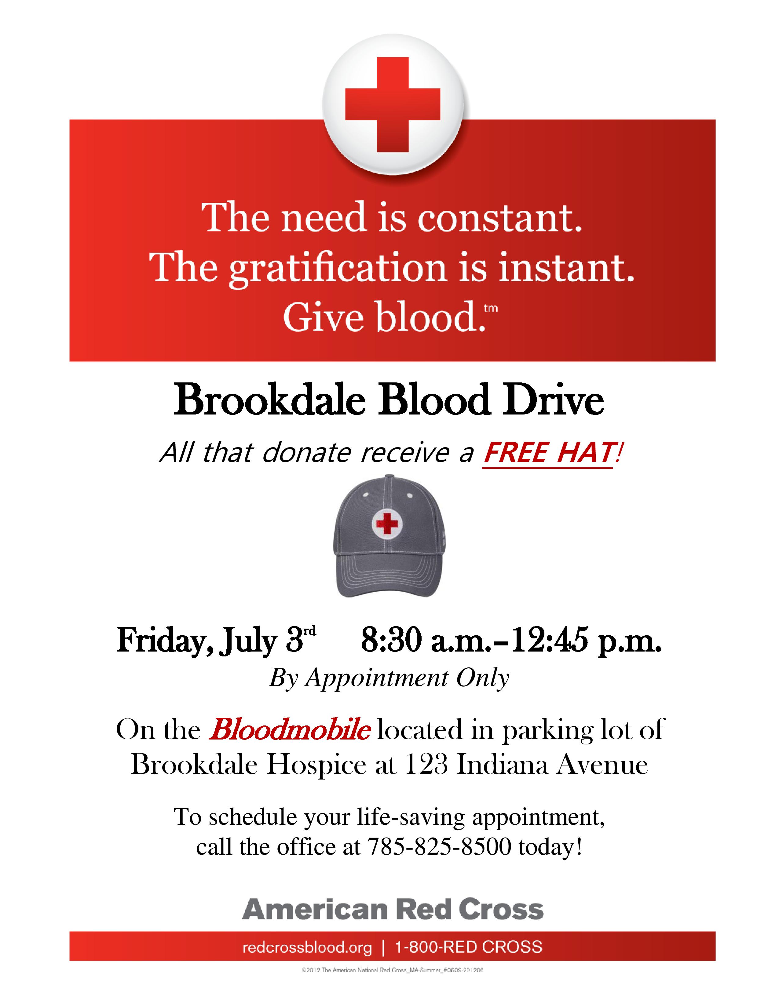 brookdale hospice to host blood drive the salina post blood drive flyers