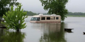 Water rescue at East Lake where, roads are flooded. Harvey County Sheriff photo