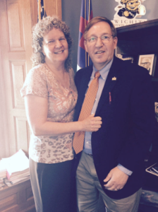 Rep. Pete DeGraaf and his wife, Karen, discussed his diagnosis recently in his Statehouse office. CREDIT JIM MCLEAN / HEARTLAND HEALTH MONITOR