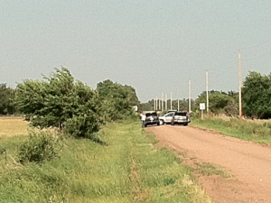 Law enforcement authorities on the scene near Nickerson