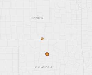 USGS map of Monday's quakes