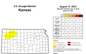 Current Kansas Drought monitor map -click to expand