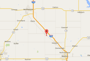 Location of the house explosion -900 Block of Hoch southeast of Moundridge- Google map