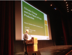 Greg Page, executive director of Cargill, says climate change could lead to drastic reductions in crop production unless farmers adapt to changing conditions. CREDIT BRYAN THOMPSON / HEARTLAND HEALTH MONITOR