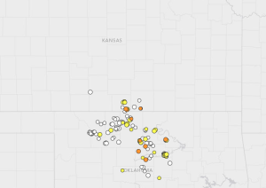 USGS earthquake map over the past 30 days