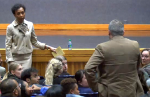 Chancellor Bernadette Gray-Little at Wednesday's forum