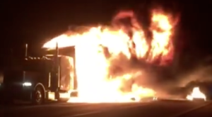 Semi fire on I-70 overnight