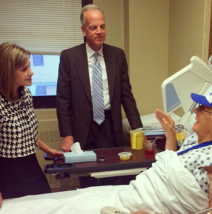 Rep. Jenkins and Sen. Moran on a visit to a Topeka  hospital