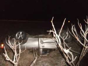 Rollover accident at K-143 and Old 81 Highway late Monday night. (Photos: Saline County Sheriff's Office)