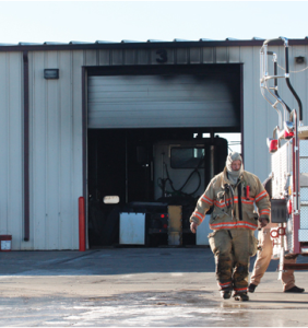 Fire at the Kenworth dealership in Liberal photo- courtesy Southwest Daily Leader