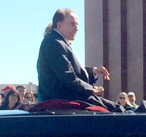 Senator Dole in last fall's FHSU homecoming parade 