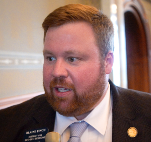 Photo by KHI News Service Rep. Blaine Finch, an Ottawa Republican, testified for a bill that would provide tax credits to businesses that hire Kansans who receive fewer welfare benefits after their employment.