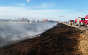 Crews work a Sunday fire in Harvey County- photo Newton police