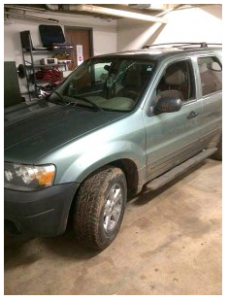 Stolen vehicle from Tuesday's chase -photo Harvey County Sheriff