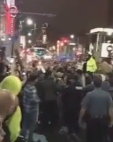 Police use pepper spray during weekend rally Image Courtesy YouTube