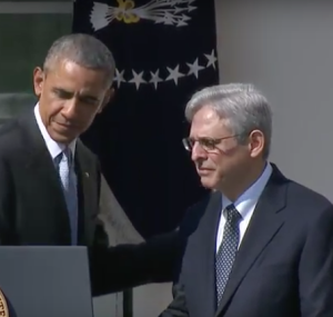 Pres. Obama and Supreme Court nominee during Wednesday's White House Rose Garden announcement