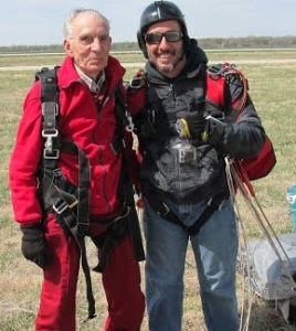 Calvin Candiff ( l ) with his Skydive partner Jason.