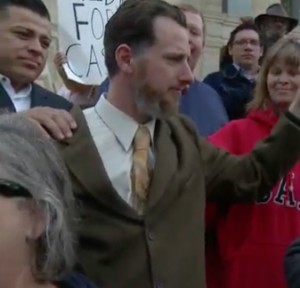 Schwab during March press conference- photo courtesy KSNT