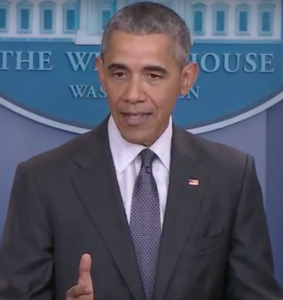 Pres. Obama during Tuesday's statement on tax inversion
