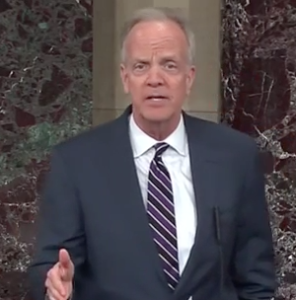 Senator Moran during Wednesday's debate in the Senate