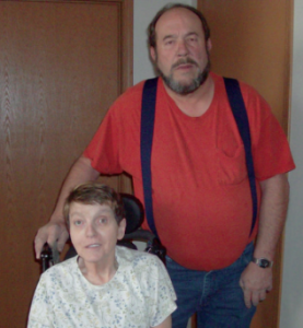Bill Stovall of Topeka says it has been challenging to find qualified, reliable personal care workers for his sister, Carol Miller. Stovall has directed Miller's care services under Medicaid for about 10 years. CREDIT COURTESY BILL STOVALL