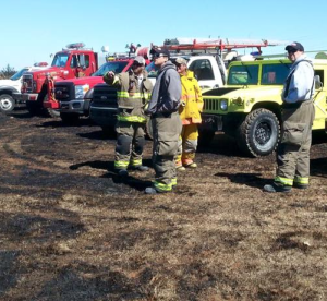 Fire fighters from Cheyenne County helped fight the fire-photo Cheyenne Co Sheriff