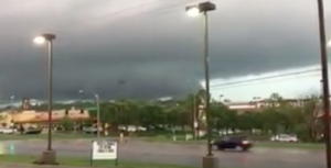 Storm clouds just before a tornado warning in Topeka on Tuesday- photo Shawnee Co. Emergency Management