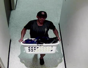 The pictured suspect stole Blue Man Group costumes from Century II on Tuesday night.-photo Wichita Police