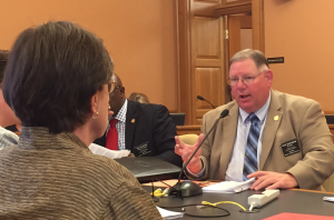 Photo by Jim McLean/KHI News Service Rep. Dan Hawkins, a Wichita Republican, is one of six legislators — three each from the House and Senate — on a conference committee charged with negotiating final versions of 17 health-related bills before the Legislature adjourns. He’s working to resurrect a House-approved bill that would prohibit minors from using commercial tanning beds. -