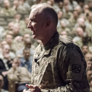 Lt. Gen. Robert Brown gave his final farewell speech as commanding general of the U.S. Army Combined Arms Center and Fort Leavenworth last week.-photo by Dan Neal-Fort Leavenworth