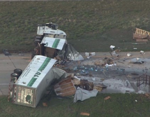 Friday morning crash photo courtesy 9News Denver