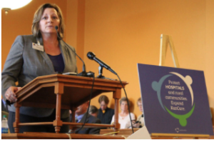 Alice Weingartner, executive director of the Shawnee Health Center, said 42 percent of Kansans served by safety net clinics like hers have no insurance. CREDIT SUSIE FAGAN / HEARTLAND HEALTH MONITOR