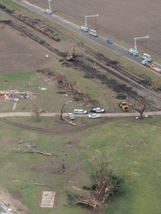 View from the air over Dickinson County on Thursday-photo Kan. Division of Emergency Mgmt