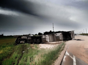 Tuesday morning accident in Clay county -photo KHP