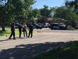 Police near the crime scene photos Terry Trebugge